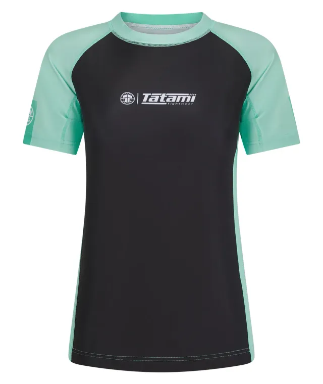 Tatami Fightwear Contrast rash guard maniche corte donna menta-nero