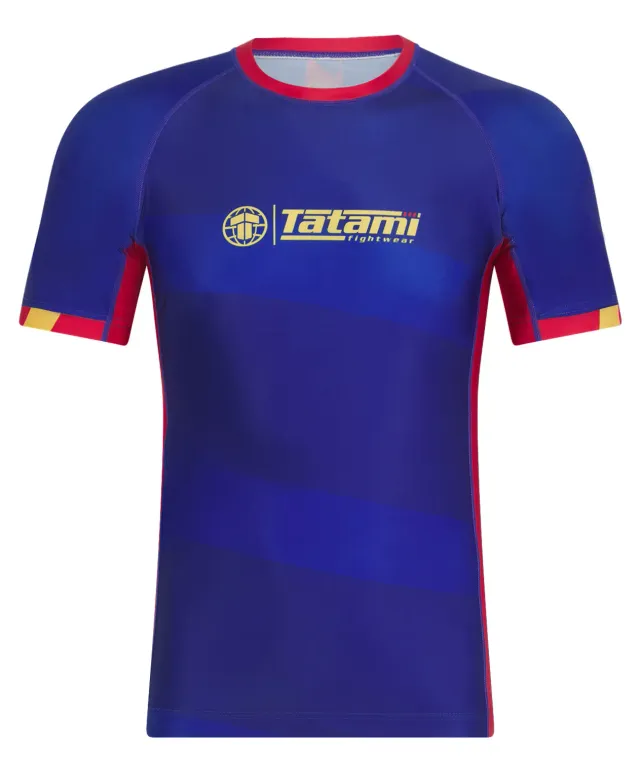 Tatami Nomad Rash Guard Uomo Blu Rossa Riciclata Leggera