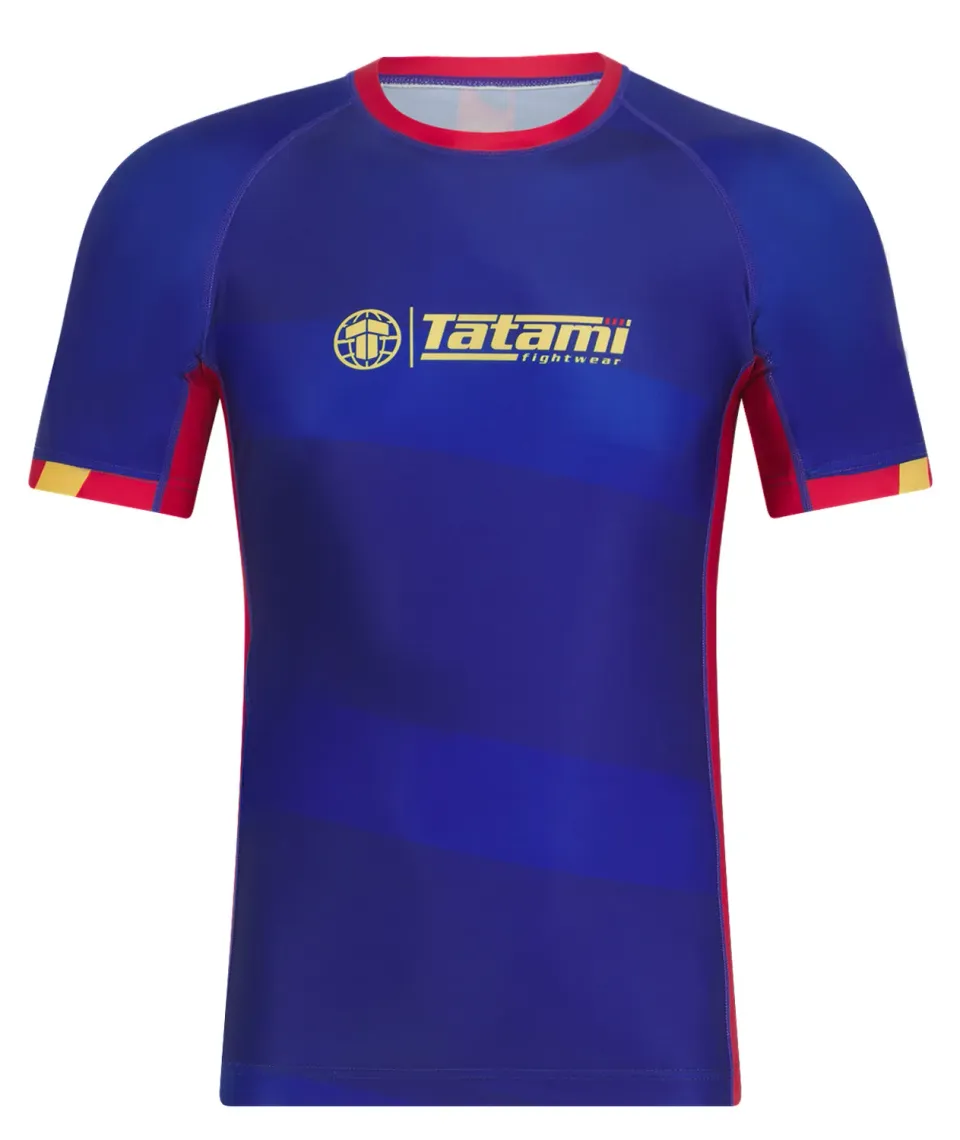 Tatami Nomad Rash Guard Uomo Blu Rossa Riciclata Leggera