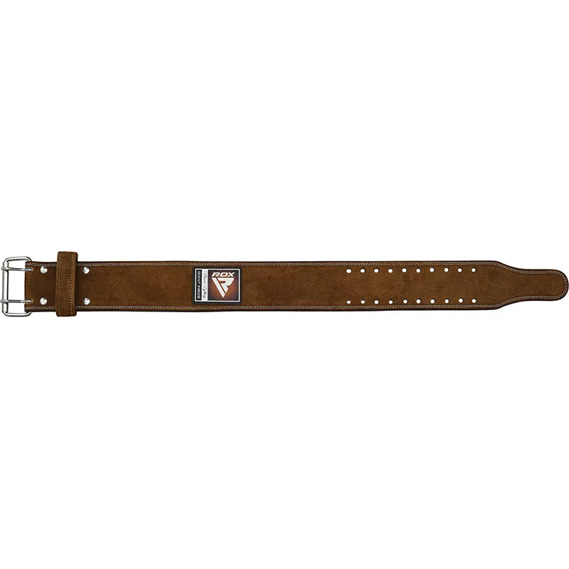 RDX 4PN Cintura Powerlifting Pelle Marrone Supporto Schiena
