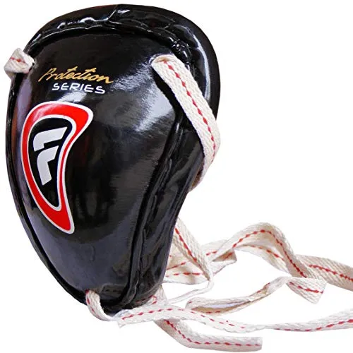 Farabi Sports conchiglia inguine metallo nera protezione