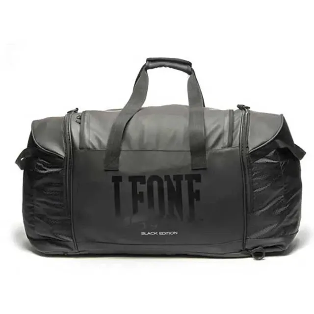 Leone 1947 Black Edition Borsa Zaino Nero da Palestra
