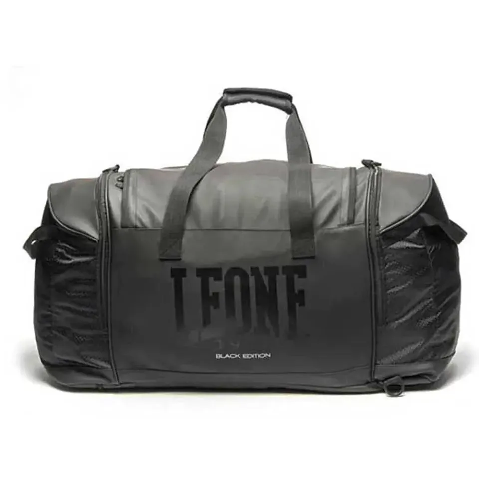 Leone 1947 Black Edition Borsa Zaino Nero da Palestra