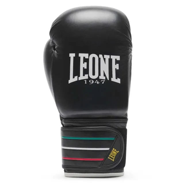 Leone1947 Flag guanti boxe 10 oz neri pelle bufalo