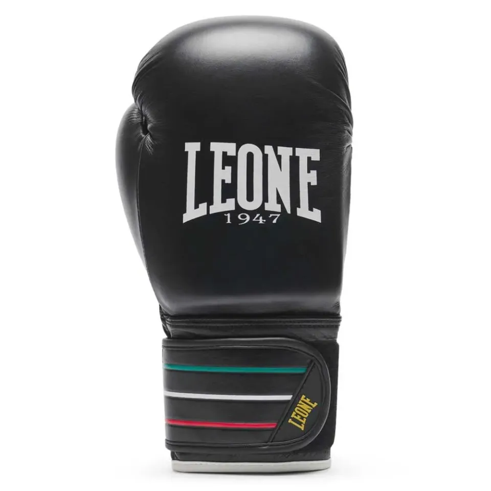 Leone1947 Flag guanti boxe 10 oz neri pelle bufalo