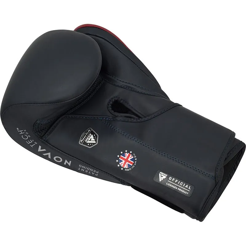 RDX T13 guanti boxe allenamento 12oz rossi ventilati