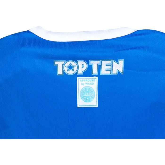 TOP TEN WAKO Kick Light T-Shirt Kickboxing Poliestere