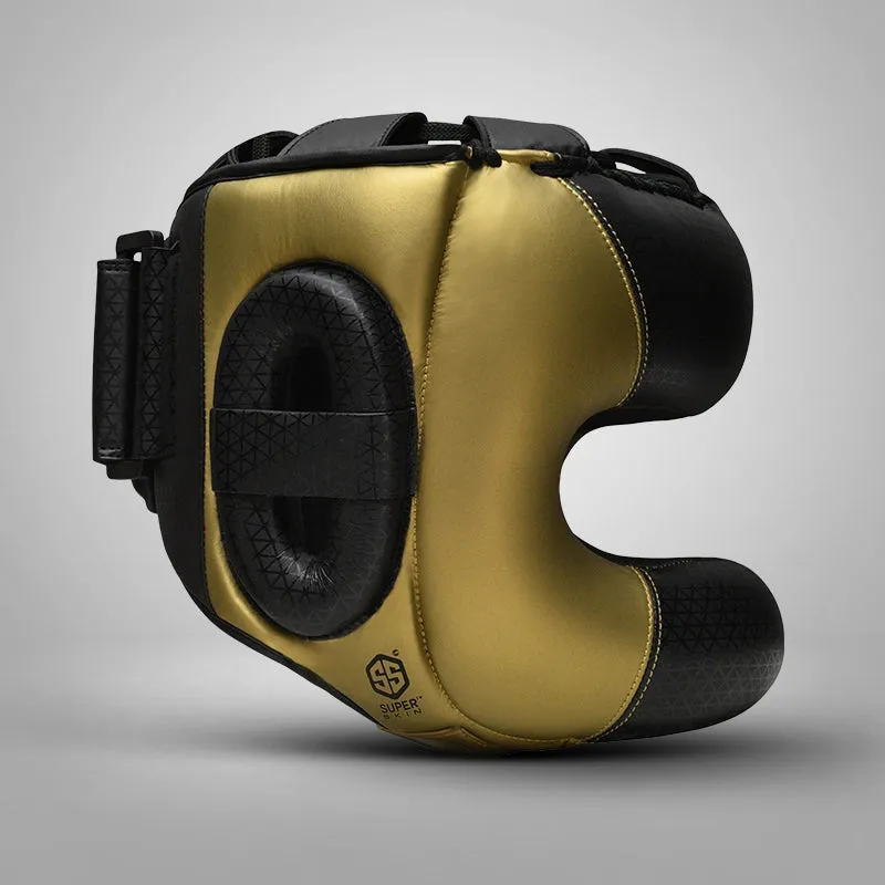 RDX L2 Mark Pro casco boxe dorato barra naso