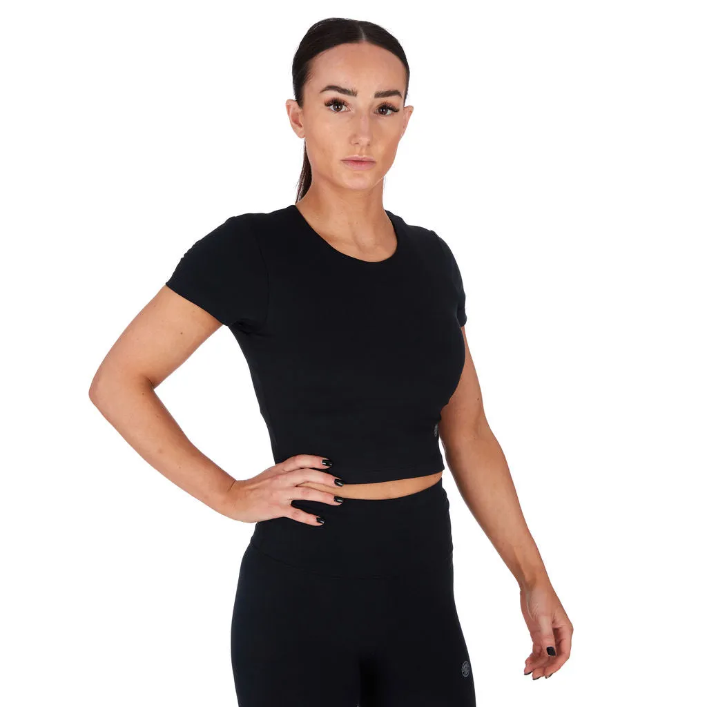 Tatami Fusion top training donna nero cropped sostegno