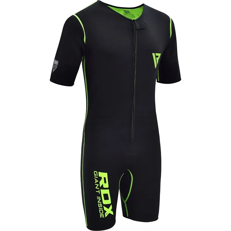 RDX 1G Tuta Sauna Neoprene Verde a Compressione