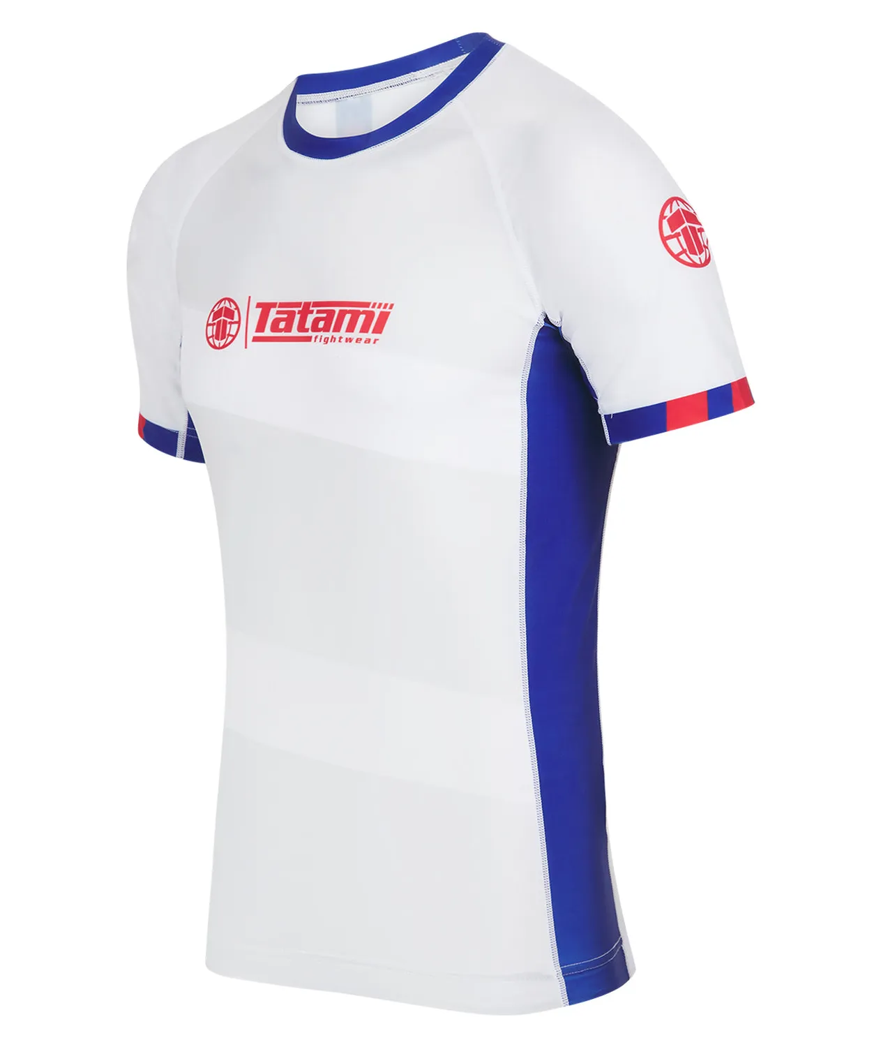 Tatami Nomad Rash Guard White Navy uomo corte