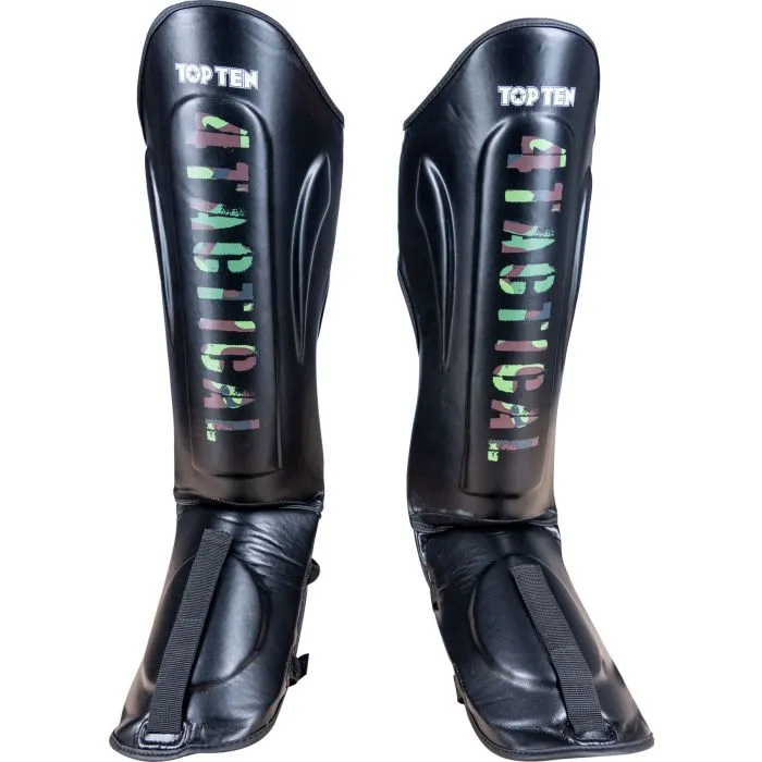 TOP TEN 4Tactical paratibie kickboxing pelle sintetica
