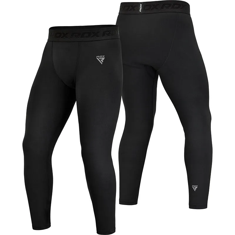 RDX T15 Leggings Compressione Uomo Neri elasticizzati