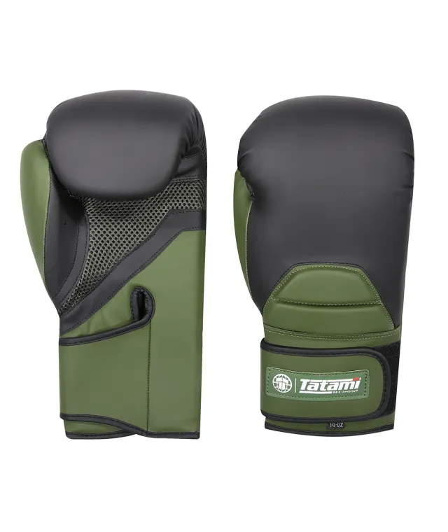 Tatami Strike Guanti boxe kaki pelle PU 14oz