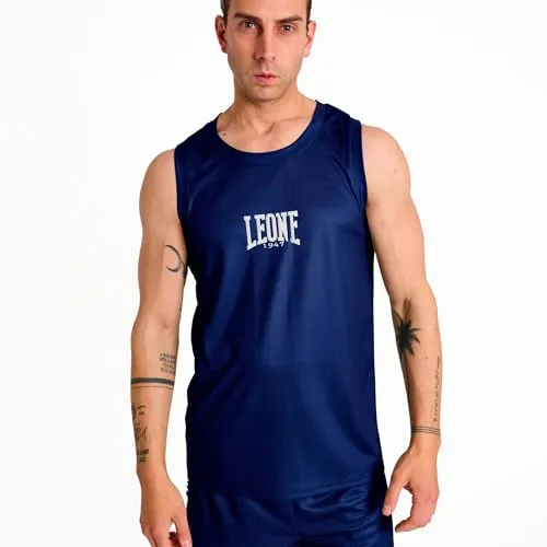 Leone1947 Stripe ABX205 Canotta Uomo Nero L traspirante