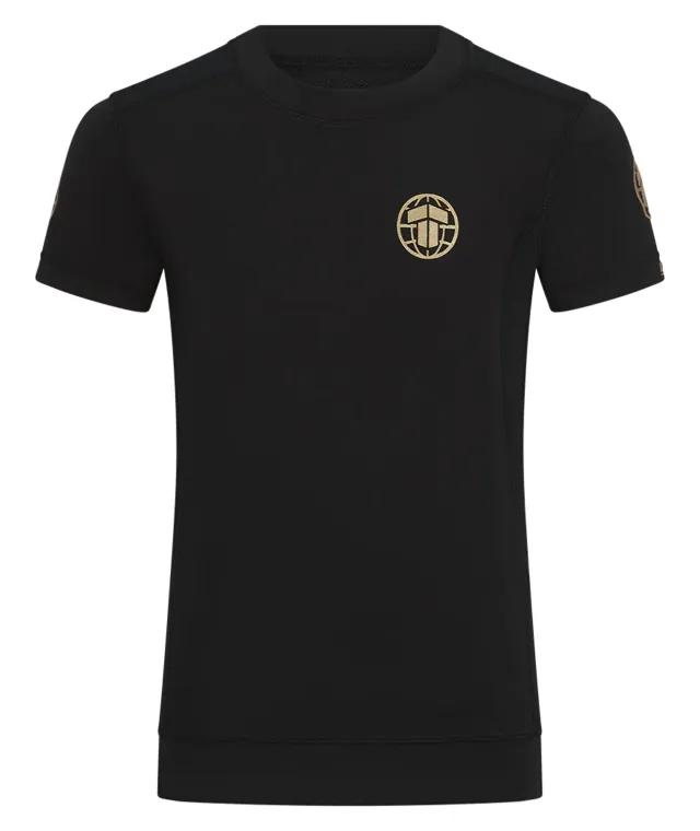 Tatami Pro Rash Guard Bambino Nero Oro Manica Corta