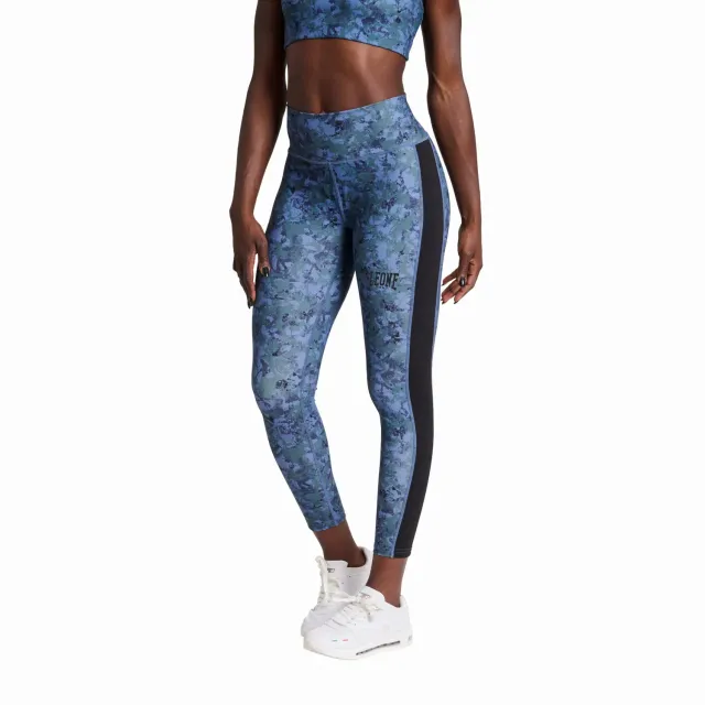 Leone 1947 ABX413 leggings donna camo blu tights