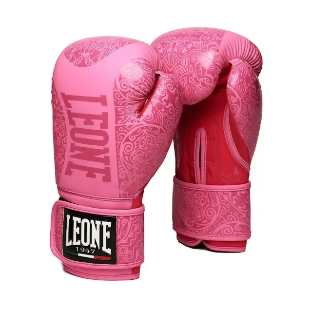 Leone1947 Maori guantoni da boxe rosa velcro