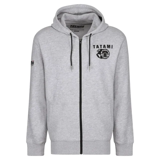 Tatami Fightwear Raid Zip Hoodie felpa grigia zip cotone