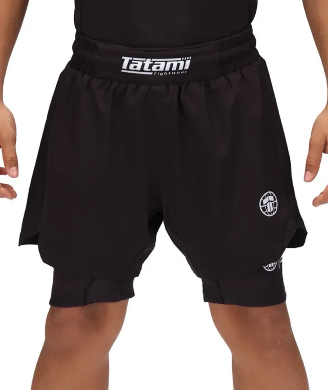 Tatami Kids Dual Layer Grappling Shorts neri