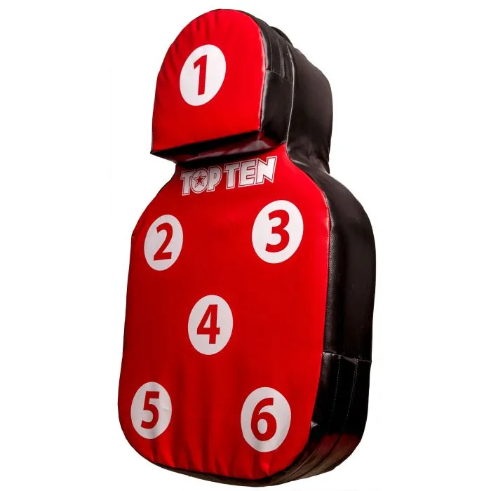 TOP TEN Power Wall Dummy Scudo Rosso-Nero PU