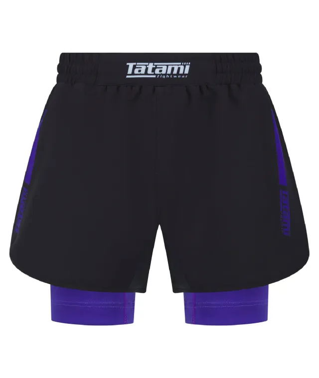 Tatami IBJJF Ranked Hybrid shorts viola compressione