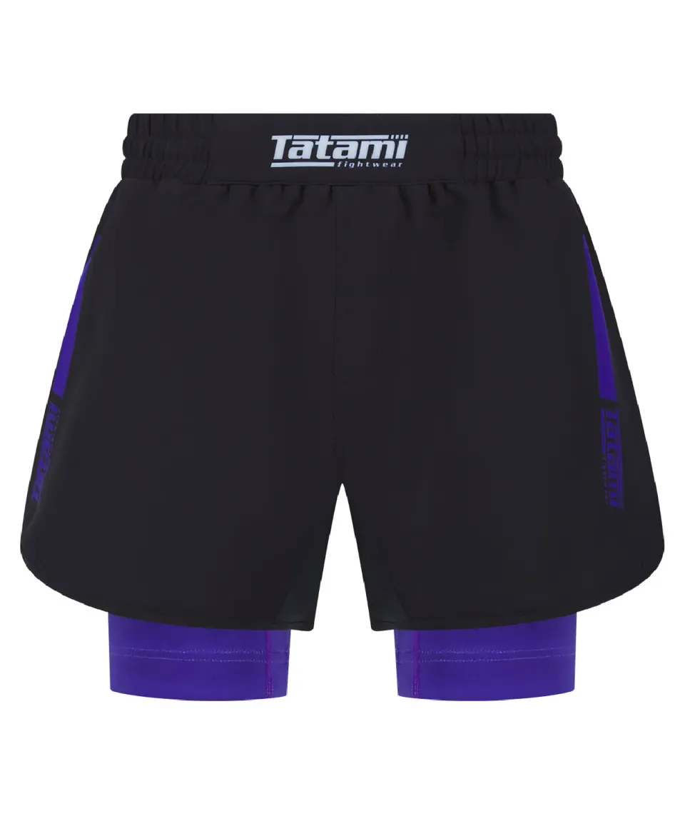 Tatami IBJJF Ranked Hybrid shorts viola compressione