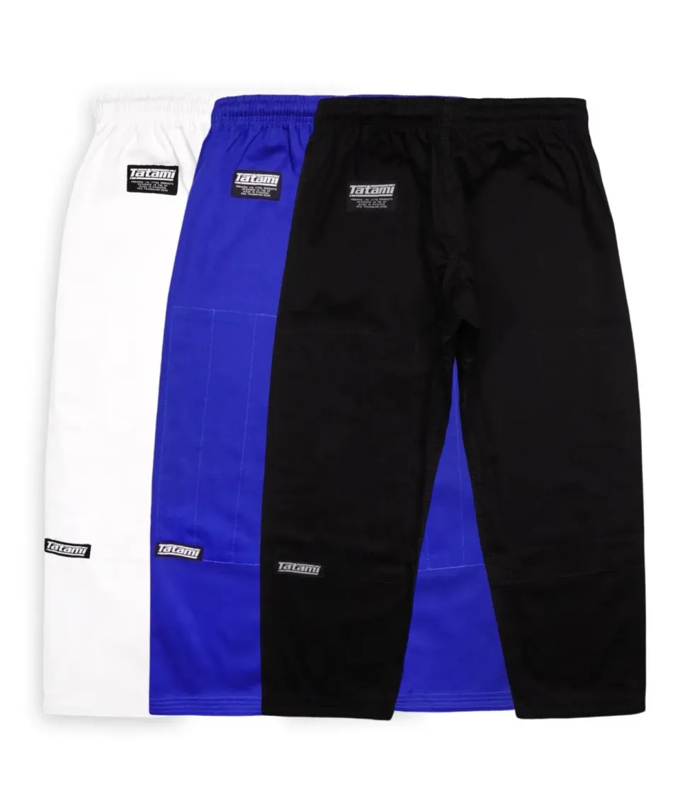 Tatami pantaloni kimono BJJ bambini twill cotone neri