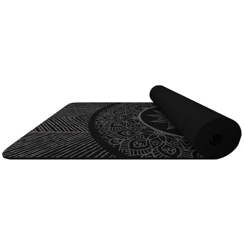 RDX D5 tappetino yoga TPE 6mm nero antiscivolo