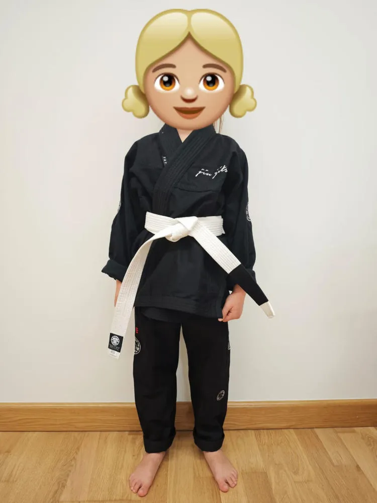 Tatami Fightwear Elements Superlite Kimono BJJ Bambino Nero Leggero