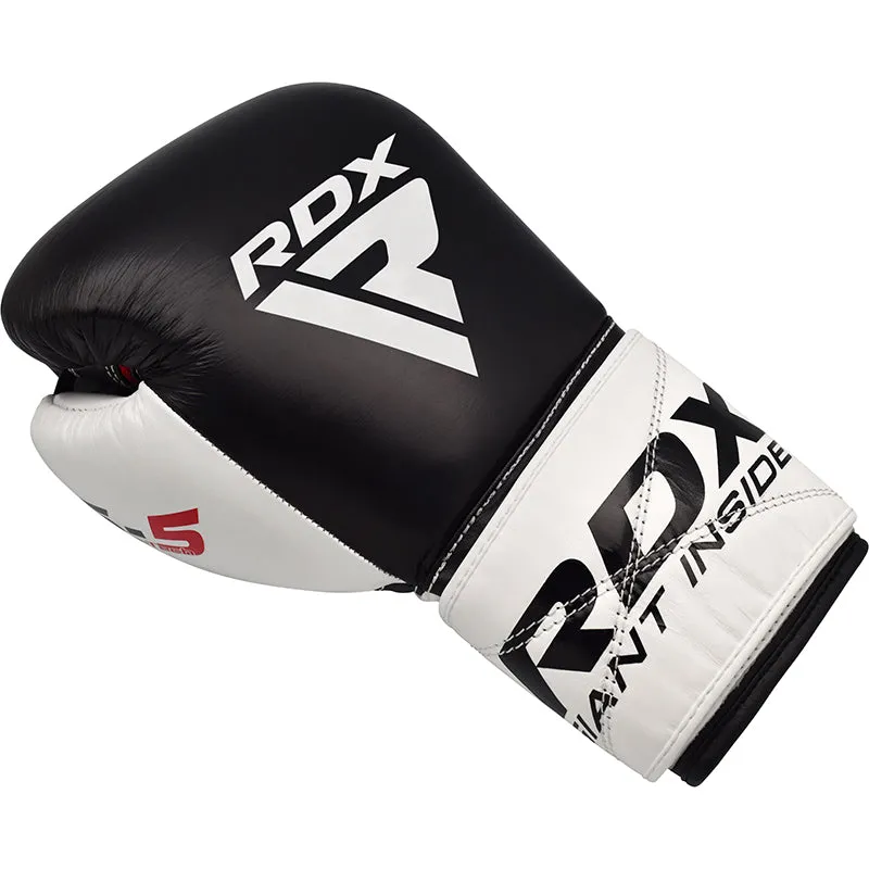 RDX S5 Guantoni Boxe Neri 14oz Pelle Bovina