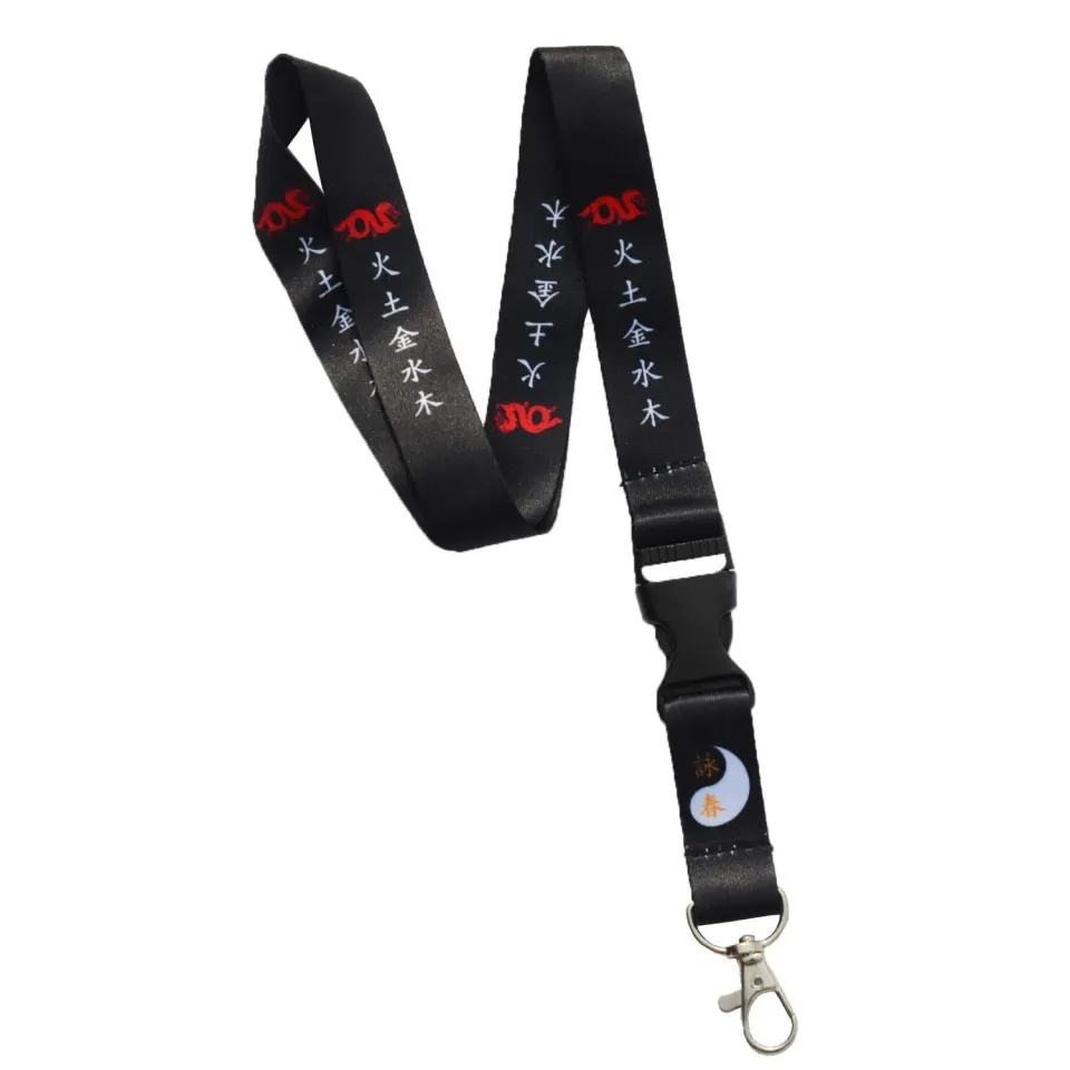 TAO Cordoncino Badge Portachiavi Collo Nero 48 cm