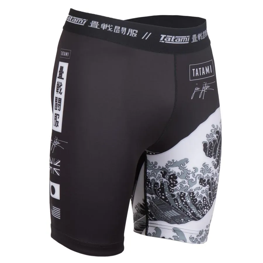 Tatami Kanagawa Shorts MMA Uomo Neri Vale Tudo 8"
