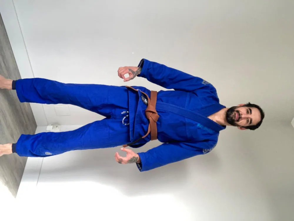 Tatami Fightwear Estilo Black Label kimono BJJ blu 550 gsm