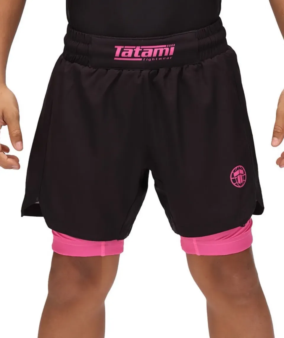 Tatami Dual Layer shorts grappling bimba rosa