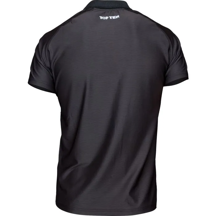 TOP TEN Slate polo shirt kickboxing elasticizzata