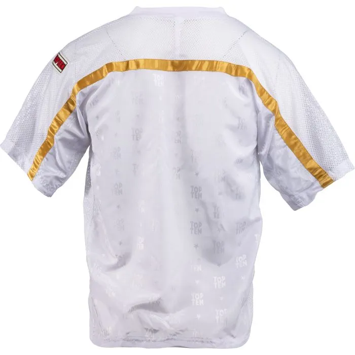 TOP TEN Mesh maglietta kickboxing scollo a V poliestere