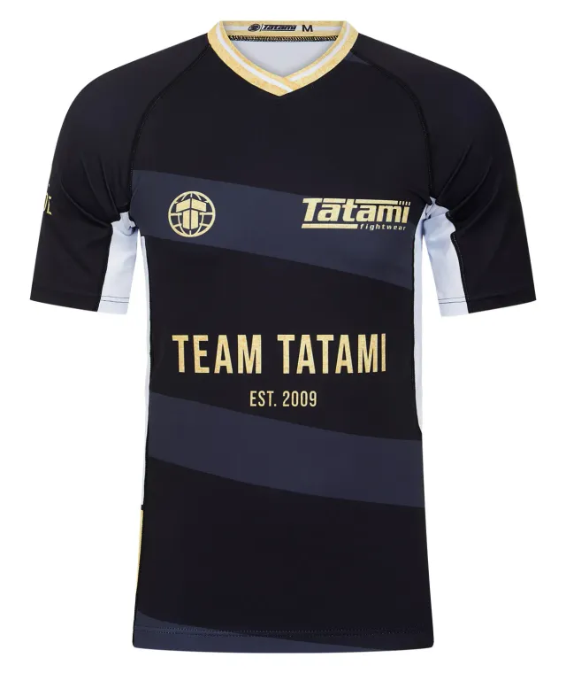 Tatami Team Tatami rash guard maniche corte nero oro