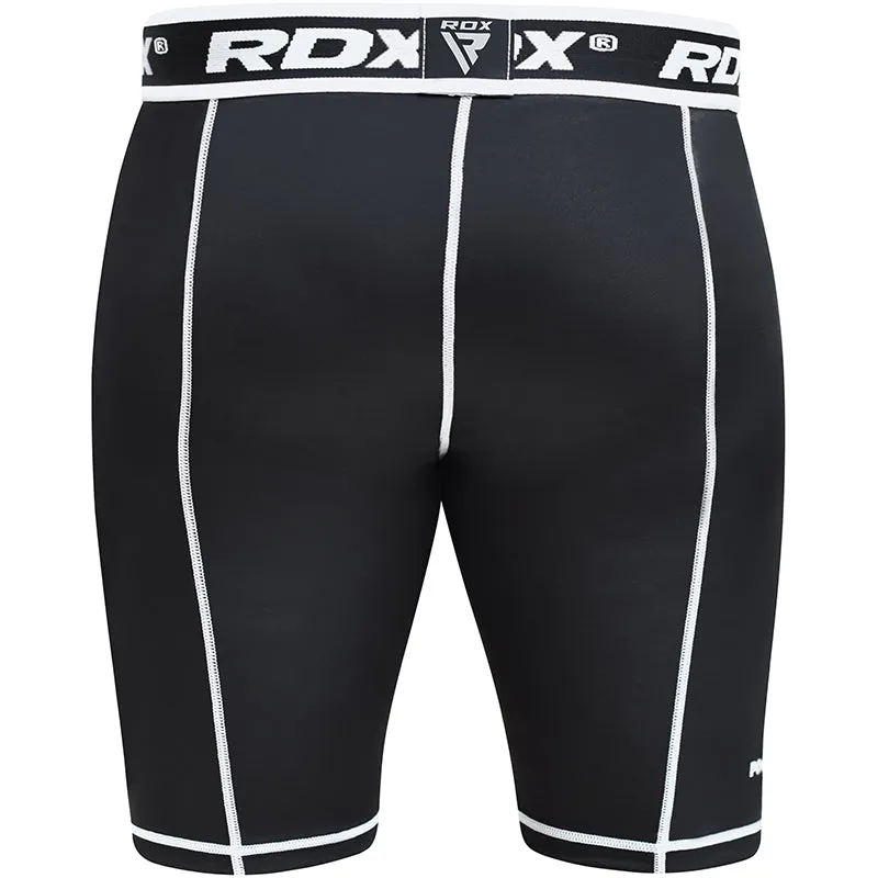 RDX X14B pantaloncini compressione neri antimicrobici