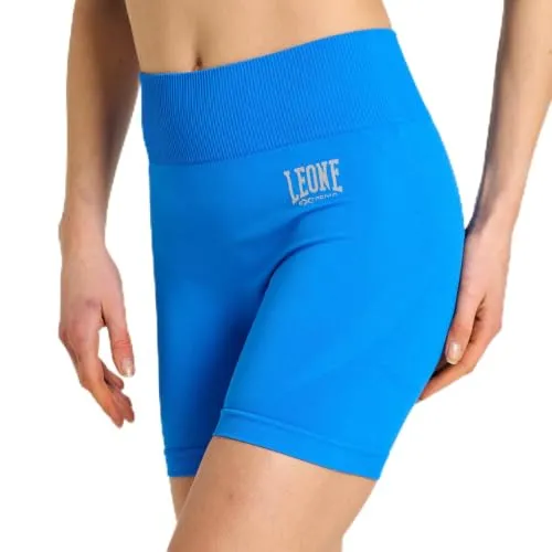 Leone1947 Logo Seamless short donna compression blu zaffiro
