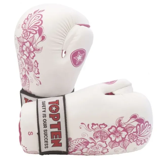 TOP TEN Point Fighter Flowers guanti donna kickboxing
