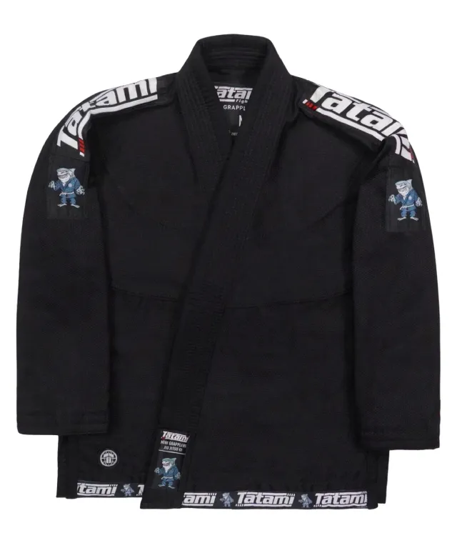 Tatami Mini Grapplers Kimono BJJ Bambino Nero con Cintura