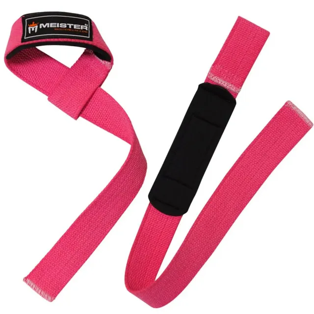 Meister Neoprene Fasce Sollevamento Rosa Coppia Antiscivolo