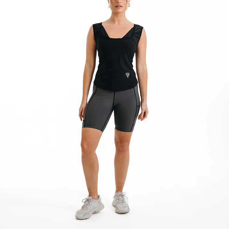 RDX W1 Pantaloncini Donna Sauna Vita Alta Tasche