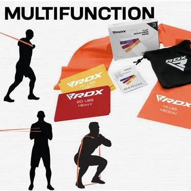 RDX B4 Bande Elastiche Fitness TPE Set 3 Pezzi