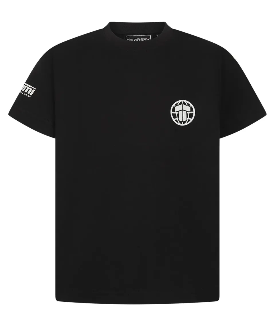 Tatami Fightwear Globe t-shirt bambino nera cotone