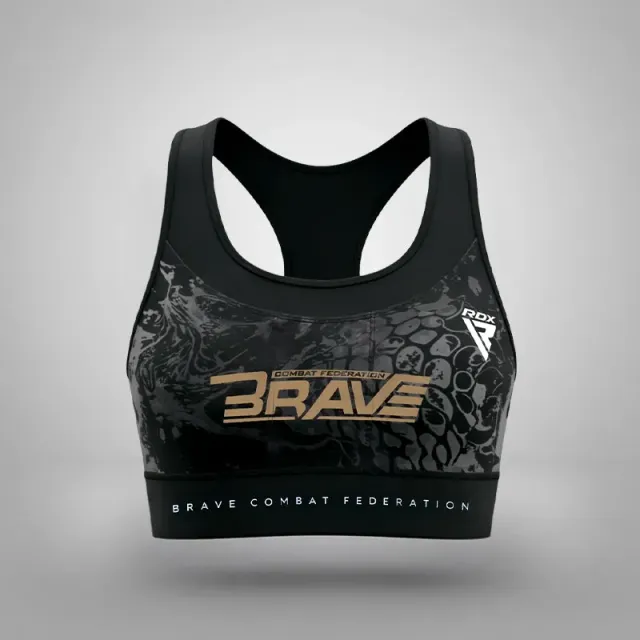 RDX Brave B2 Reggiseno Fitness Nero Grigio Taglia M
