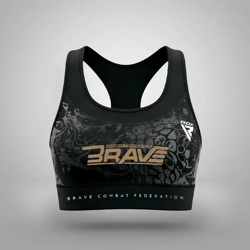 RDX Brave B2 Reggiseno Fitness Nero Grigio Taglia M