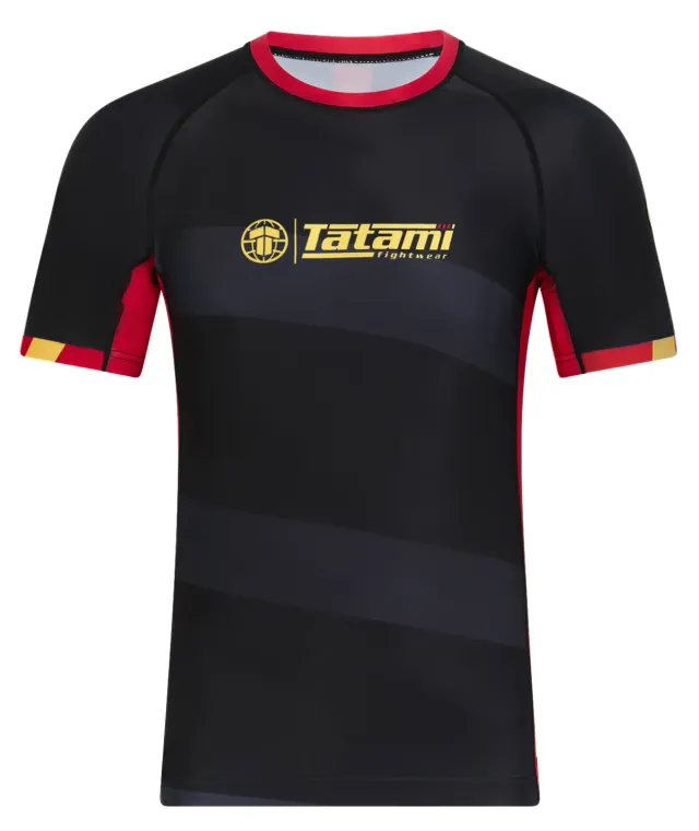 Tatami Nomad rash guard nero rosso riciclato