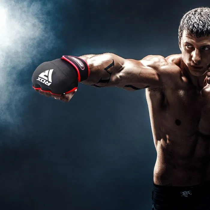 RDX X8 Sottoguanti Boxe Gel Rossi con polsiera